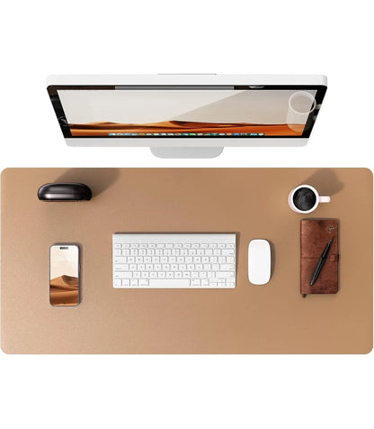 Large Mouse Pad,Office Desk Mat, Leather Desk Pad Protector, Non-Slip PU Leather Desk Blotter, Laptop Desk Pad