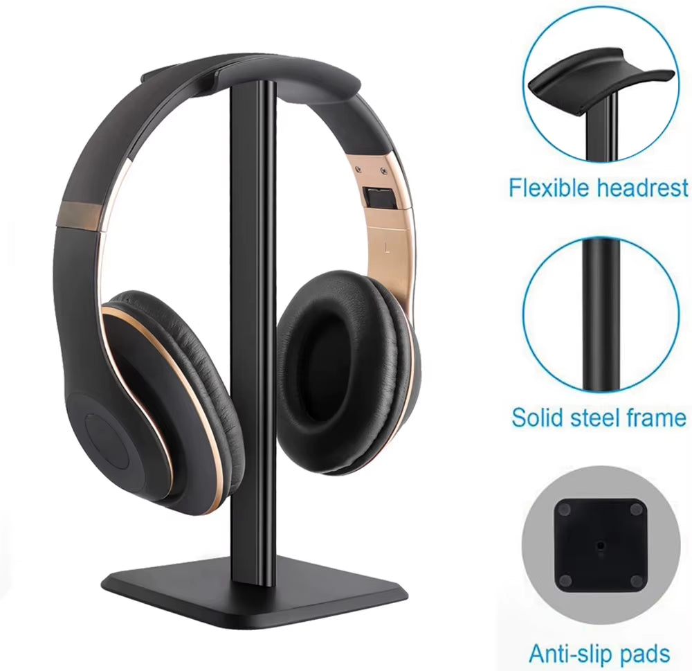 Headphone Stand Universal Aluminuim Metal Headset Holder Aluminum Supporting Flexible Headrest Fashion Headphone Hanger