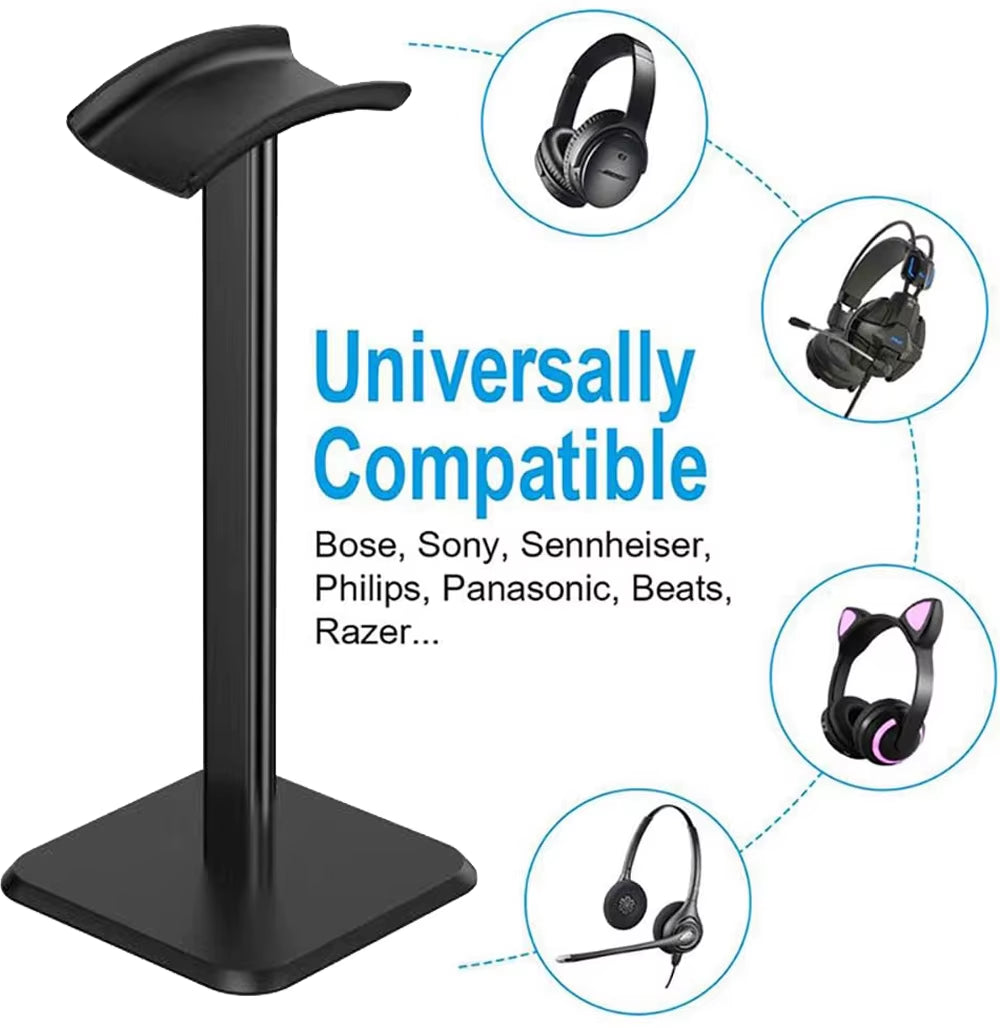 Headphone Stand Universal Aluminuim Metal Headset Holder Aluminum Supporting Flexible Headrest Fashion Headphone Hanger