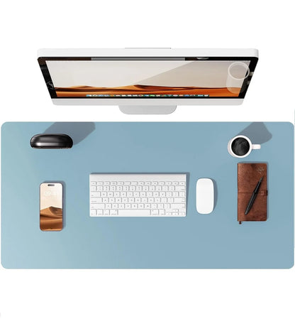 Large Mouse Pad,Office Desk Mat, Leather Desk Pad Protector, Non-Slip PU Leather Desk Blotter, Laptop Desk Pad