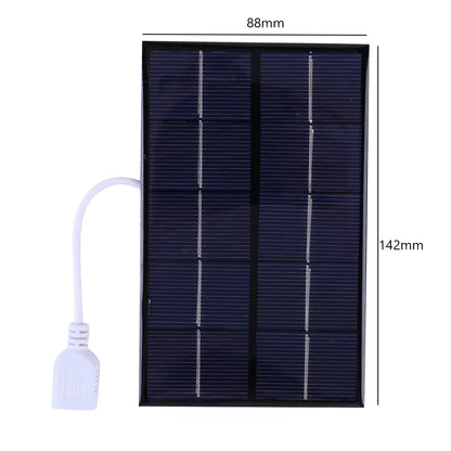 USB Solar Panel Charger 5W 5V Portable Solar Panel Polysilicon Solar Plate for 3-5V Battery/Phone Charging for Outdoor Camping