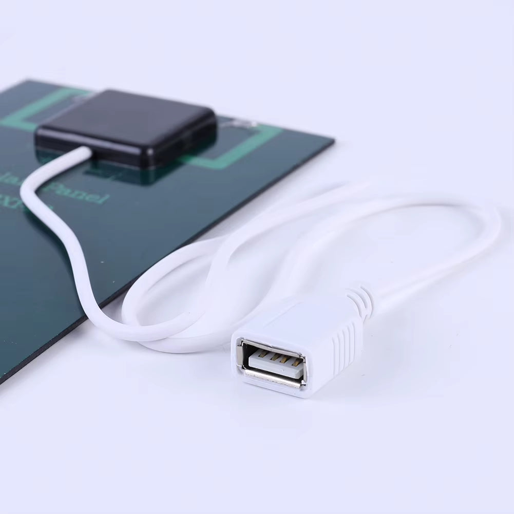 USB Solar Panel Charger 5W 5V Portable Solar Panel Polysilicon Solar Plate for 3-5V Battery/Phone Charging for Outdoor Camping