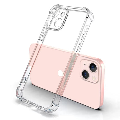 Thick Shockproof Silicone Clear Phone Case for Iphone 11 12 13 14 15 16 17 Pro Max Mini X XS XR 7 8 plus Transparent Soft Cover